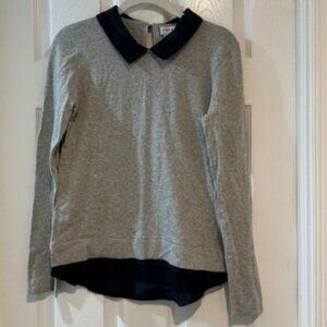 J Crew Plaid Layered Sweater